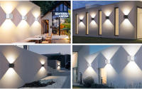 Lámpara De Pared Exterior IP65 Impermeable LED 85-265V Para Decoración Del Hogar Jardín Puerta Garage Pasillo Interior Lámpara De Exteriores - details 0