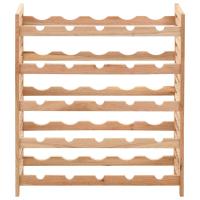vidaXL Botellero para 25 botellas madera maciza de nogal 63x25x73 cm - details 2