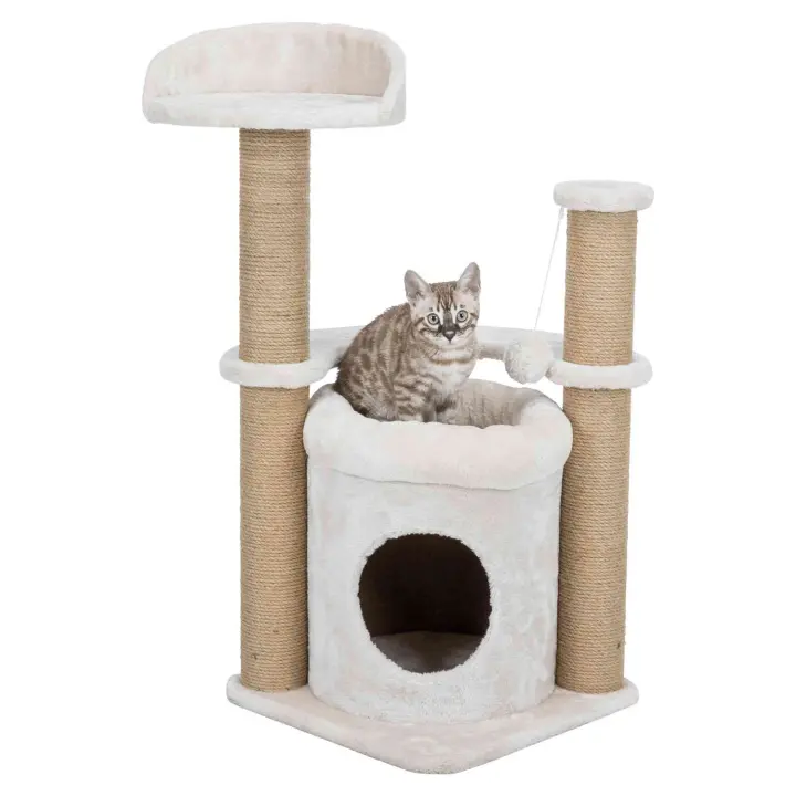 Trixie Rascador Nayra para Gatos con Forro de Felpa y Postes de Yute - 1