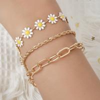 Pulsera De Flores Doradas Con Patrón De Margarita Moda Minimalista Aesthetic Para Mujer Joyería De Boda Y Fiesta Regalo - details 9