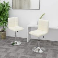 vidaXL Sillas de comedor giratorias 2 unidades tela en color Gris claro/Crema/Taupé y más | cómodas modernas ergonómicas para comedor cocina salón hogar - details 1