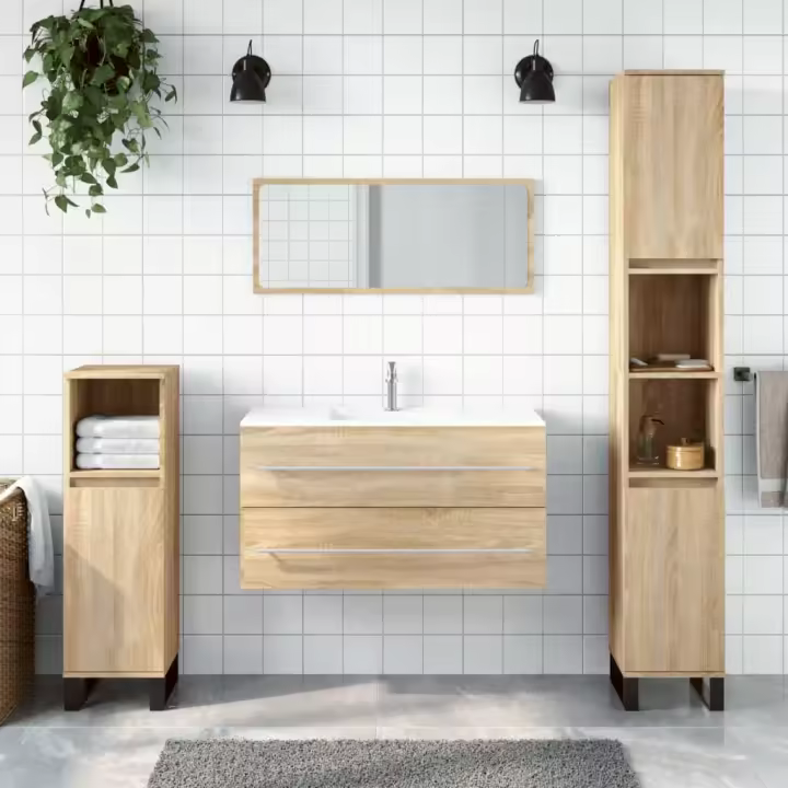Moble de baño with El Espejo de Madera de Sonoma de múltiples - 1