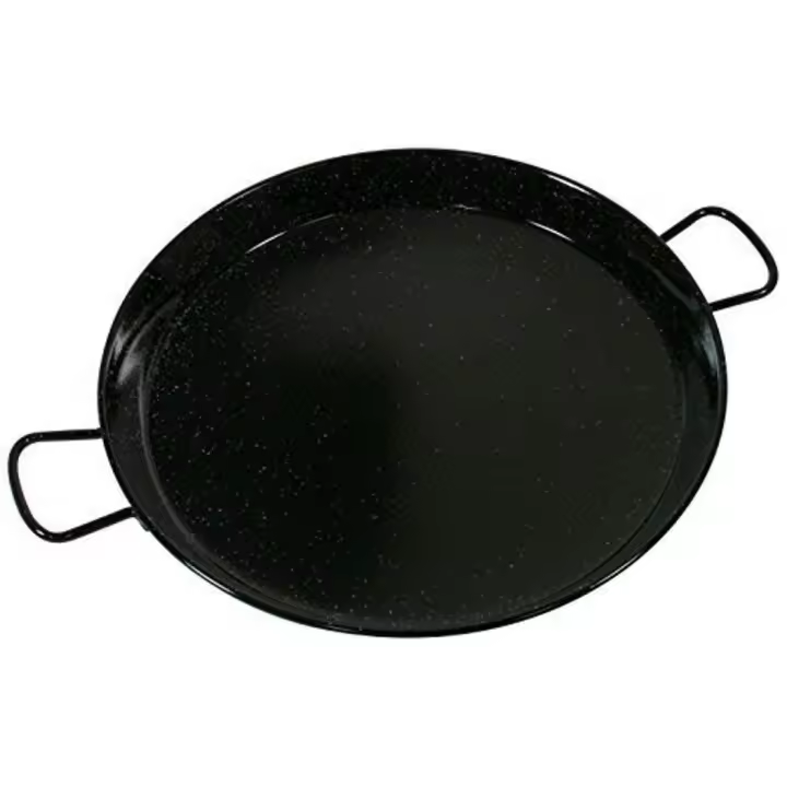 UD - Paellera plana valenciana 16-65CM de Acero Esmaltado Vitrificado ,distinto tamaño ,  puede con todo fuego - 1