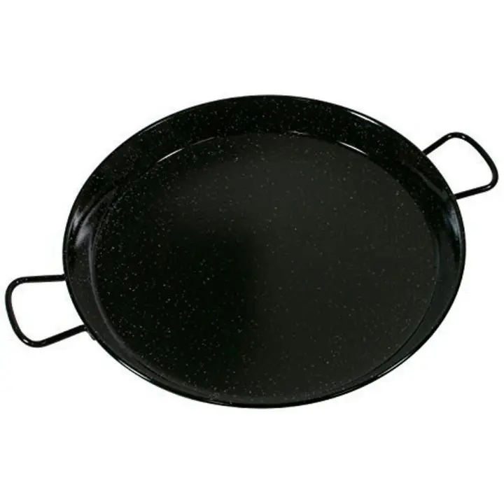 UD - Paellera plana valenciana 16-65CM de Acero Esmaltado Vitrificado ,distinto tamaño ,  puede con todo fuego - 1