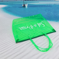 EILV Bolso de Playa Transparente Mujer Grande Impermeable | Bolsa PVC Colorida para Piscina, Playa, Vacaciones, Compras - details 3