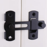 Cerradura De Puerta De Corral En Acero Inoxidable Con Cierre De Palanca 90-180 Grados Cerradura De Hierro Negro Para Puerta Deslizante De BarnIZH - details 2