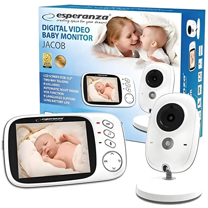 Esperanza EHM002 LCD Baby Monitor 3 2 White (EHM002) - 1