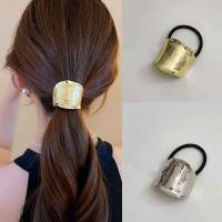 Diadema Geométrica De Metal Para Mujer Diadema Elástica De Cinta De Goma Estilo Coreano Accesorio Para El Cabello De Alta Gama - details 0