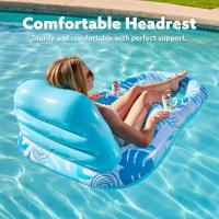 Flotadores Inflables para Piscina, Reclinable para Adultos, Flotador de Piscina con Respaldo Ajustable, Silla Flotante con Portavasos y Reposapiés para Fiesta de Verano en la Piscina - details 1