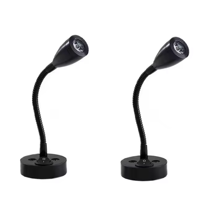 2 Unidades de Lectura Luces Led Spotlight 12V Regulable Interruptor Pared Lámpara Cabecera Luz Interior Motorhome 6000K Blanco Para autocaravana - 1