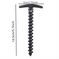 10 Pack Palos De Tenda En Forma De Espiral De Plástico Para Acampar Y Senderismo Anclajes Para Suelo Accesorios De Tenda - details 1