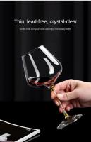 Juego De 2 Piezas De Cristal Lujo Para Vino Tinto Y Champán Copa Alta Para Fiestas Copa Redonda Ecológica Y De Alta Calidad - details 5