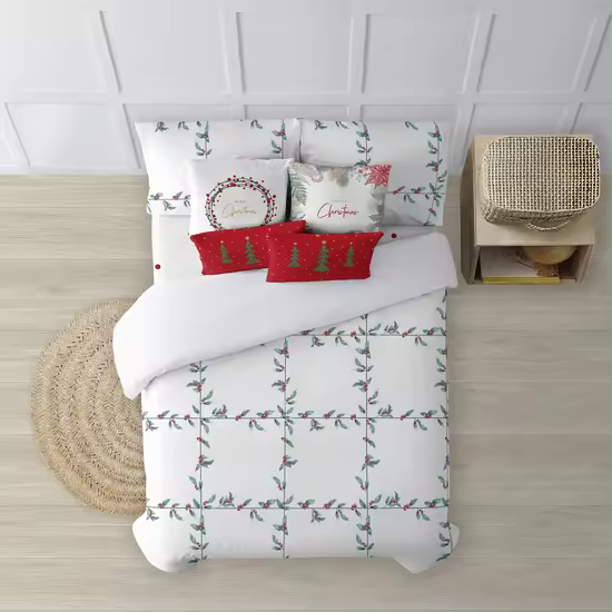 BL BELUM - Funda nórdica terciopelo con botones White Christmas 1 - Funda Nórdica Extrasuave - Funda Nórdica 100% Made in Spain - 1