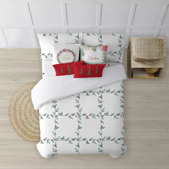 BL BELUM - Funda nórdica terciopelo con botones White Christmas 1 - Funda Nórdica Extrasuave - Funda Nórdica 100% Made in Spain - 1