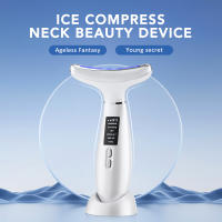 Masajeador Facial De Microcorriente Lifting Dispositivo De Firmeza De Piel Eliminador De Doble Mentón Compress Caliente Frío Para Cuello Belleza Facial USB Rechargeable - details 0