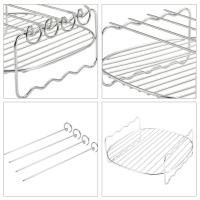 Soporte De Acero Inoxidable Para Asar Y Air Fryer Estilo De Barbacoa Doble Piso Resistente Y Duradero Para Hornear En Casa - details 12