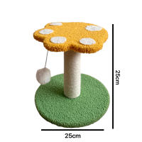 Poste rascador en forma de huella, 25x25 cm, perfecto para gatos. Con colores vibrantes en amarillo y verde, ayuda a mantener las uñas de tu gato saludables mientras evita que rasque muebles. Compacto, resistente, decorativo y funcional, ideal. - details 2
