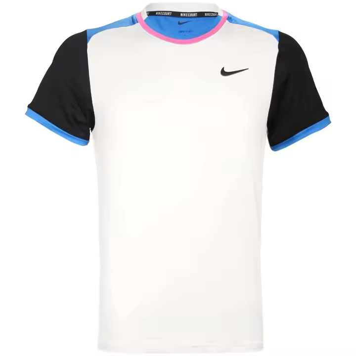 Camiseta Nikecourt Dri-Fit Advantage Para Hombre En Color Blanco Azul - 1