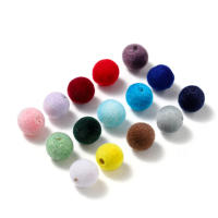 30Pcs Bolas De Terciopelo Acrílico Colorido 8/10mm Para DIY Joyería Collar Pulsera Pendientes Accesorios De Manualidades - details 2