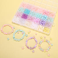 Kit De Hacer Pulseras Con Bolas De Arcilla DIY Bolas Planas Para Joyería De Amistad Con Encantos Regalos Para Niñas Material Acrílico - details 7