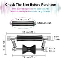 Capó De Guitarra Rodante Sliding Capo Para Músicos Fácil De Ajustar Conjunto De Palillos De Guitarra Colorido Disponible - details 5