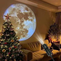 Proyector De Ambiente USB Para Techo Con Proyección De Luna Y Tierra Luz De Atmósfera LED Fuente De Alimentación DC Sin Baterías Incluidas - details 2