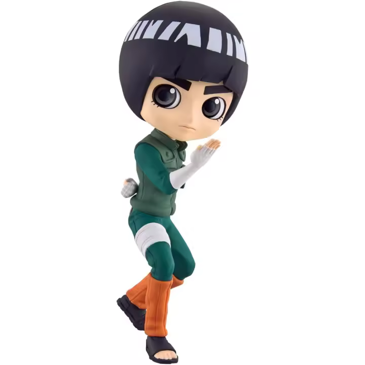 Figura Rock Lee Naruto Shippuden Q posket 14cm. Figura coleccionable con acabados detallados. Perfecta para fans y coleccionistas de ediciones especiales. - 1
