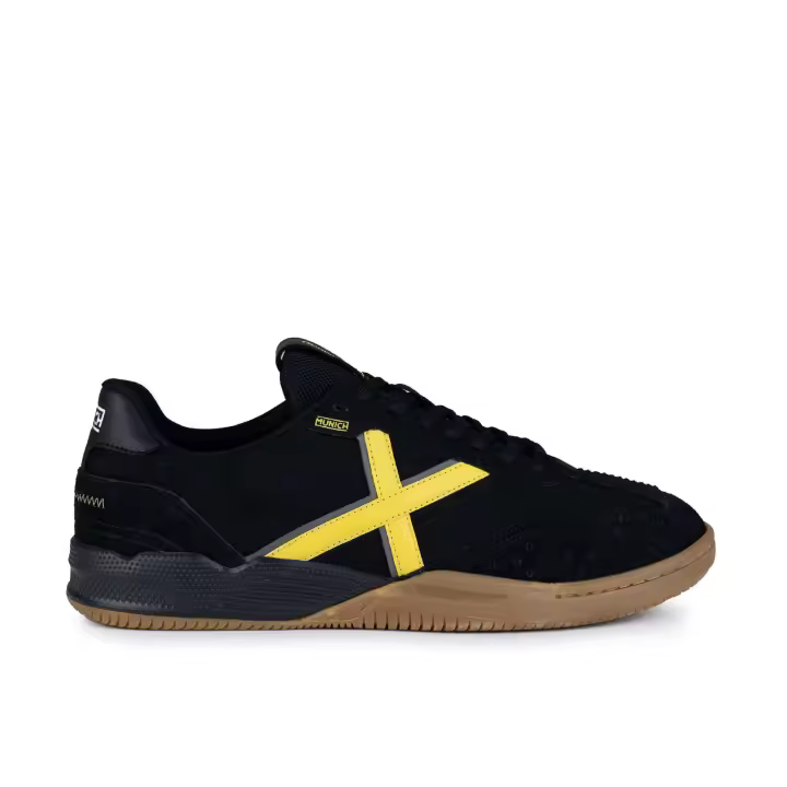 Munich Zapatilla Hombre ORGIX 04 Negra y Amarilla Suela Caramelo - 1