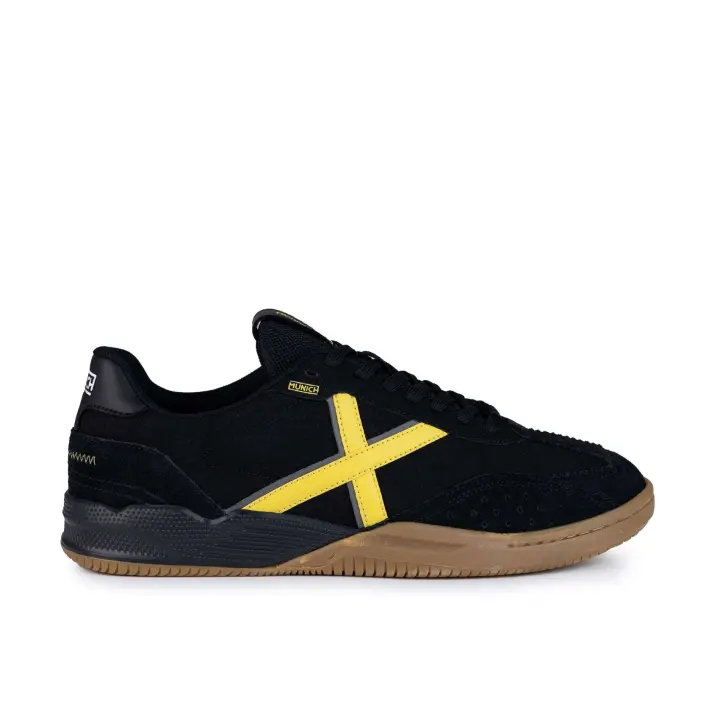 Munich Zapatilla Hombre ORGIX 04 Negra y Amarilla Suela Caramelo - 1