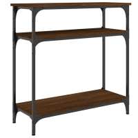 vidaXL Mesa consola madera de ingeniería roble 75x29x75 cm Negro, Roble Sonoma, Roble ahumado Mesa de sofá Mesa de Entrada para Salón Consola de Entrada Mueble Recibidor Mesita Mesa auxiliar Salon - details 0
