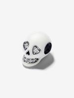Pandora - Charm de Calavera brilliant que Brilla en la osada-Plata de Lei - details 0