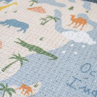 ALFOMBRA INFANTIL MAPA MONUMENTOS Y ANIMALES 120X170CM -  Linea Paralela - details 1