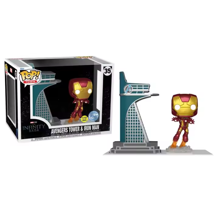 Torre de los Vengadores de Funko Pop Y Ironman que brilla en la oscuridad - Edición Especial 35 - 1
