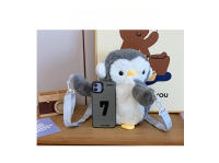 Mochila De Peluche Pingüino Kawaii Para Mujer Bolsa De Hombro Con Estilo Oveja Bolsa De Teléfono Móvil Y Monedas - details 2