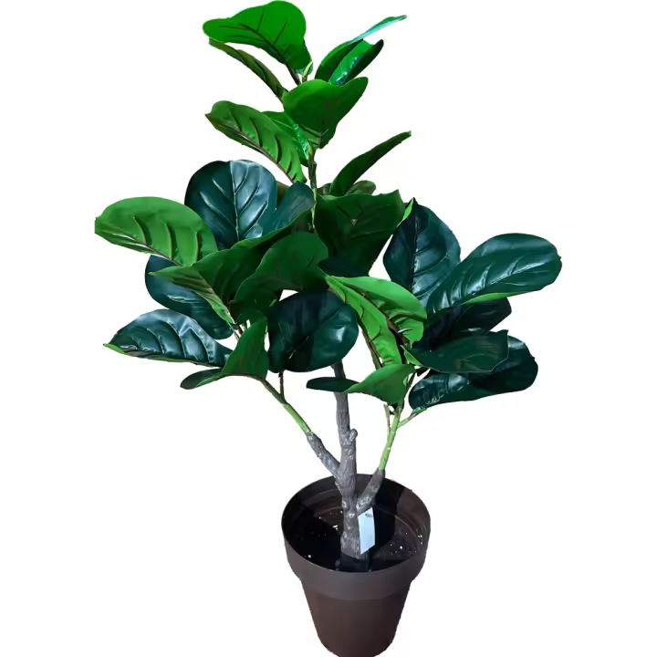 Poenia Arte Floral - Planta Ficus Lyrata Artificial en Maceta 90cm - REF 630907 - Decorativo Realista Fácil Mantenimiento - 1