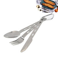 Juego De Cubiertos De Acero Inoxidable Ultra Ligeros 3 Piezas Cuchillo Fork Cuchara Para Uso Doméstico Viajes Camping Picnic - details 4