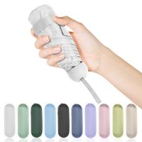 Paraguas Capsule Pequeño Y Portátil De Color Sólido Protección Contra El Sol Y Lluvia Para Mujeres Uso Dual - details 5