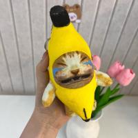 Colgante De Gato Banano Divertido Y Creativo Muñeco Bolsa Para Parejas Regalo Para Novias Llavero De Gato Banano - details 2