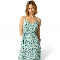 Vestido azul Tiffosi con nido de abeja y cinturón, ideal para un look adaptable y chic. - details 2