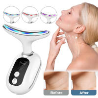 Instrumento de belleza para el cuello para eliminar las líneas del cuello y los pliegues nasolabiales, instrumento de belleza, instrumento de introducción reafirmante y lifting de luz facial, microcorriente EMS blanca - details 1