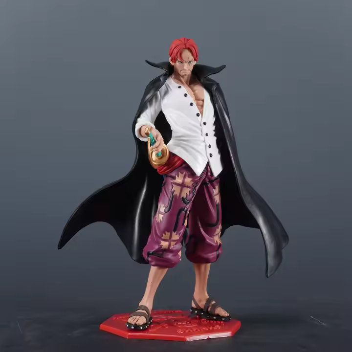 Figura De Anime One Piece Shanks 24.5cm PVC Estatua Coleccionable Modelo Juguetes Regalos Para Fans De La Serie Unisex - 1