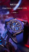 Reloj Deportivo MEGIR Para Hombres En Color Naranja Resistente Al Agua Con Cuarzo Luminoso Cronógrafo De Correa De Silicona Estilo Fashion - details 1
