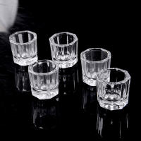 Mini Cuenco De Uñas Octagonal De Cristal Acrílico Pequeño Para Mezcla De Polvos Y Líquidos Herramienta De Limpieza De Cepillo De Uñas - details 1