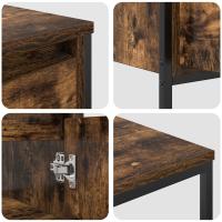 Set de muebles de baño de 3 piezas en roble ahumado y madera trabajada - details 4