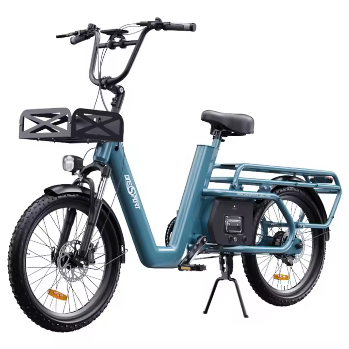 Bicicleta eléctrica ONESPORT OT01, motor de 650W, batería de 48V 27Ah, neumático de 20*2.6 pulgadas, velocidad máxima de 25km/h, alcance máximo de 100km, frenos de disco hidráulicos, horquilla de suspensión delantera - Azul - 1