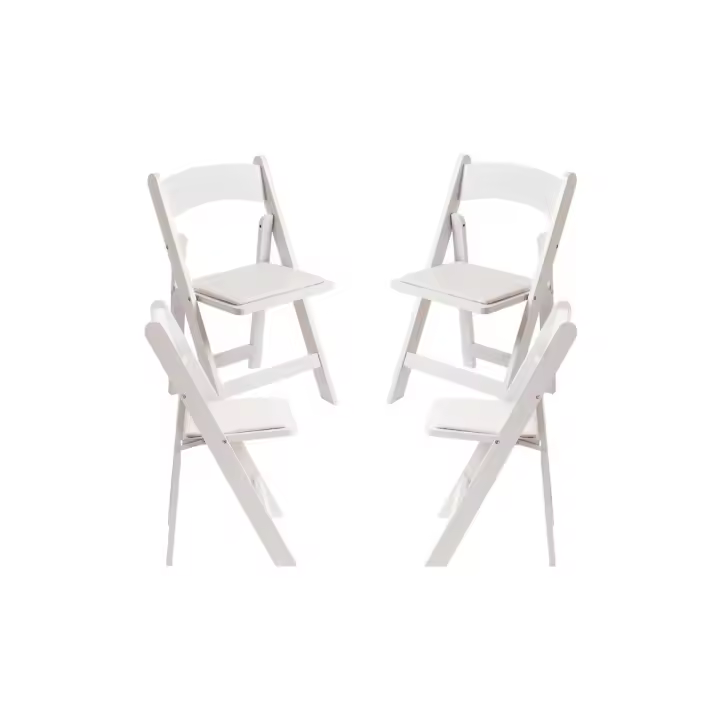 Pack 4 Sillas Plegables Wala Madera - Blanco - 1