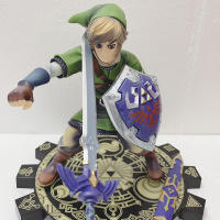Figura De Acción Anime Zelda Legendaria Skyward Link Con Espada Maestra Adorno De Escritorio Regalo Para Niños Colección De Juguetes Unisex - details 2