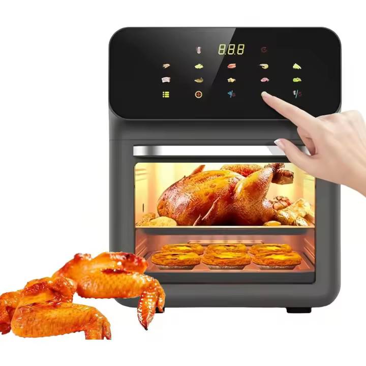 Horno de aire Fryer, multifuncional de 10L con temporizador y pantalla táctil - Potente calentamiento de 1350W - Control de temperatura 0-200°C - 10 presets disponibles. - 1