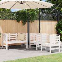 vidaXL Juego de muebles jardín 3 pzas madera maciza en color Pino marrón miel/Douglas natural/Pino natural y más | almacenamiento funcional diseño moderno para baño dormitorio sala - details 3
