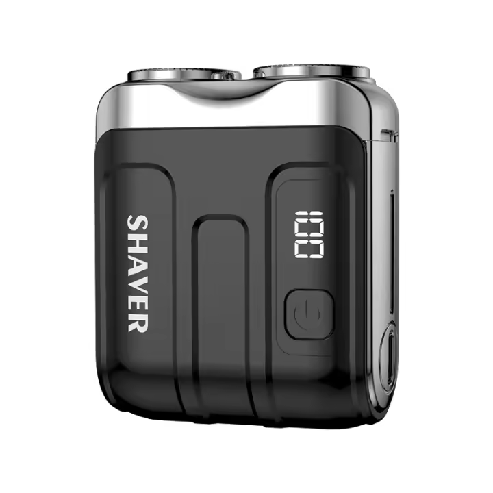 Afeitadora Eléctrica Portátil Para Hombres MINI Viaje Cabeza Magnética Flotante Doble Afeitadora De Barba Recargable Cuchilla Rotatoria Rasador Eléctrico - 1